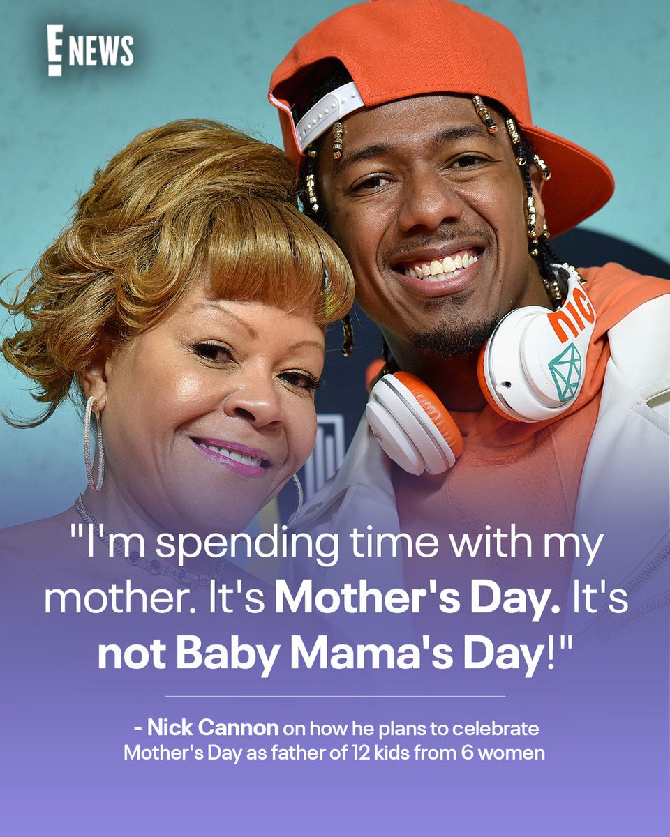 enews's tweet photo. Nick Cannon's Mother's Day is not as crazy as people may expect it to be. https://t.co/J6HYKdEENW https://t.co/I0fGxvEzRh