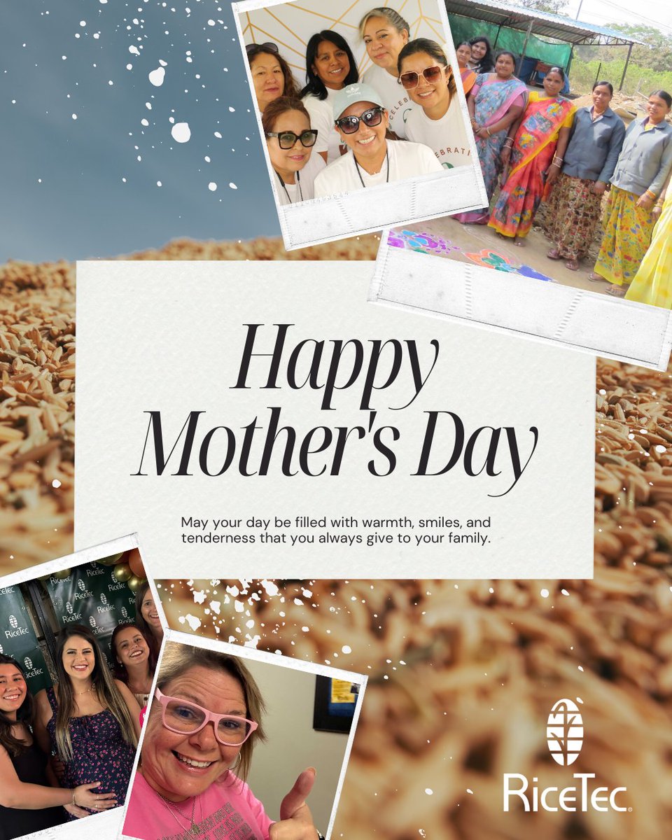 ricetec's tweet photo. Mothers nurture growth, and at RiceTec we share that same commitment to cultivating a better future through innovation and sustainable agriculture. Today we honor the strength and care of mothers everywhere. 
#RiceTec #SustainableAg #RiceAg https://t.co/I2heGzmGlD