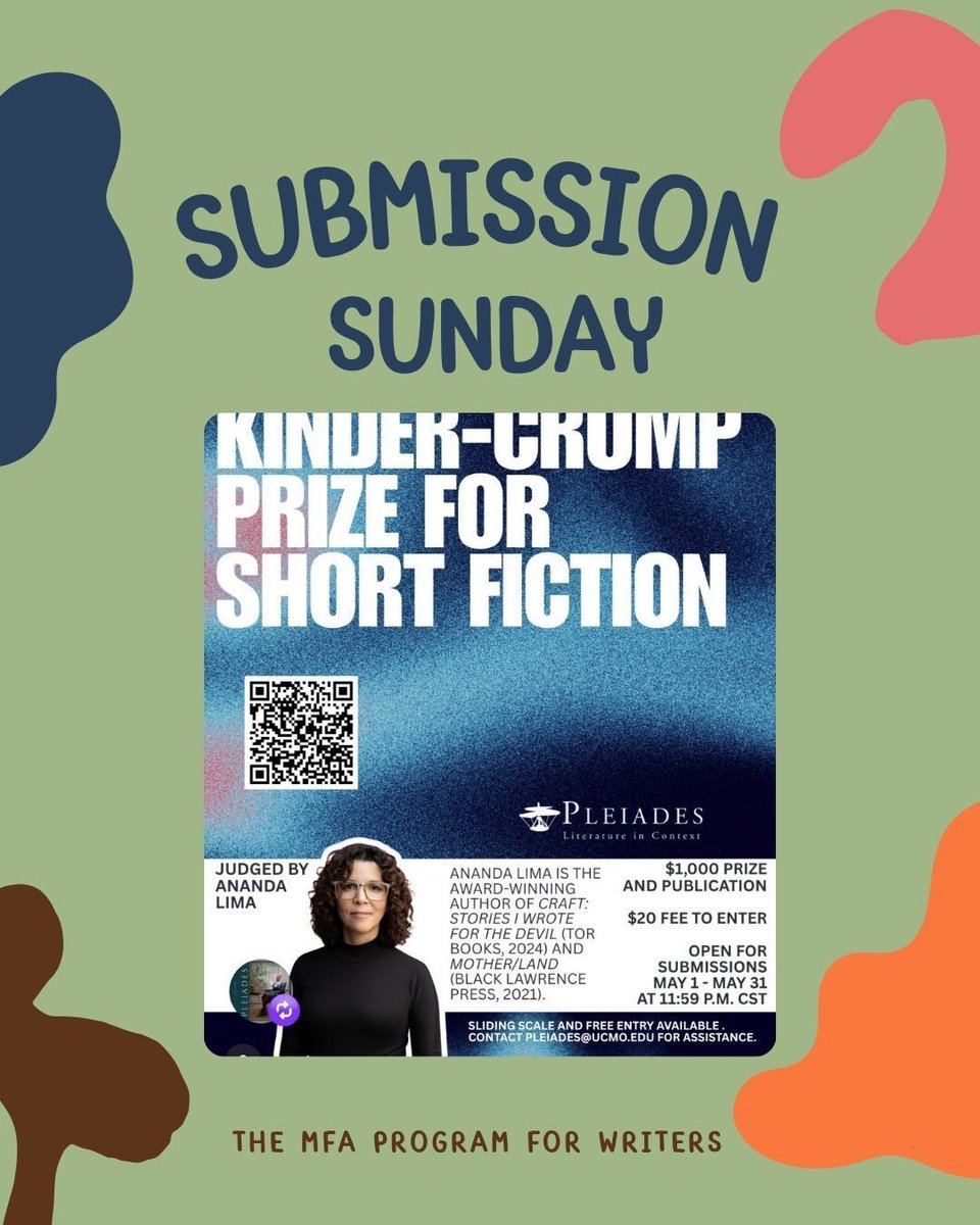 WarrenWilsonMFA's tweet photo. Polish it up, send it out! Today's opportunities: 

@grainlitmag
@poetryintl (Pi Prize)  
@pleiadesmagazine (Kinder-Crump Prize for Short Fiction)
@prairie_schooner (Summer Creative Nonfiction Prize)
@scribbled.ltd
@blackbirdjournal
@americanlibraryassociation https://t.co/8Sah5OjEaZ