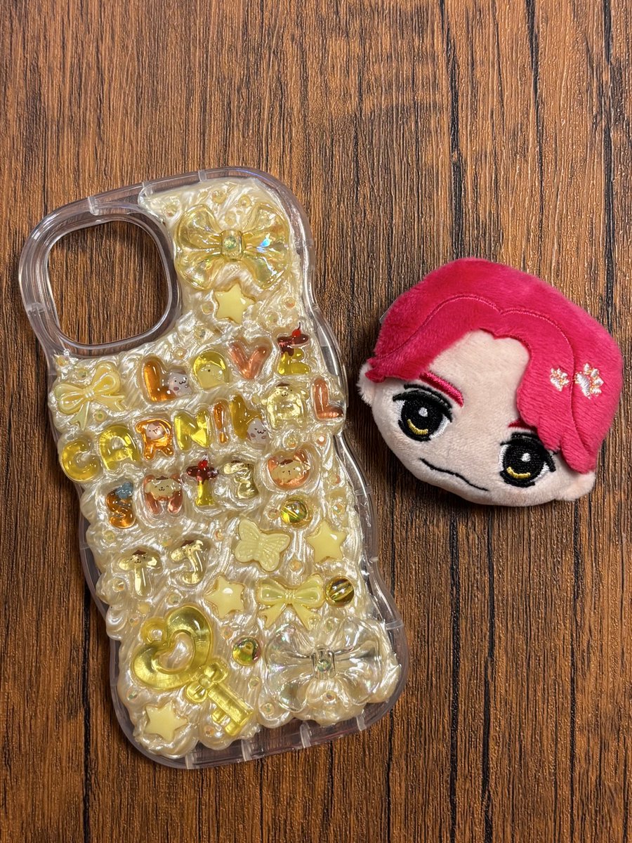 デコ電💛 娘が作ってくれた☺️ ୧(˃◡˂)୨୧(˃◡˂)୨୧(˃◡˂)୨୧