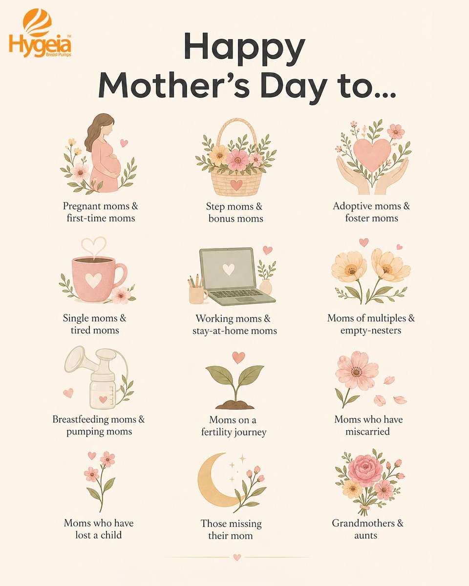 HygeiaBaby's tweet photo. Motherhood is more than a title. It is a series of quiet moments, difficult decisions, and deep love.
Happy Mother's Day to all the women who nurture, lead, and support the next generation. #MothersDay2026 #SupportEveryMom #InclusiveMotherhood #BreastfeedingMom #pumpingmom https://t.co/IsrQFXI9w4