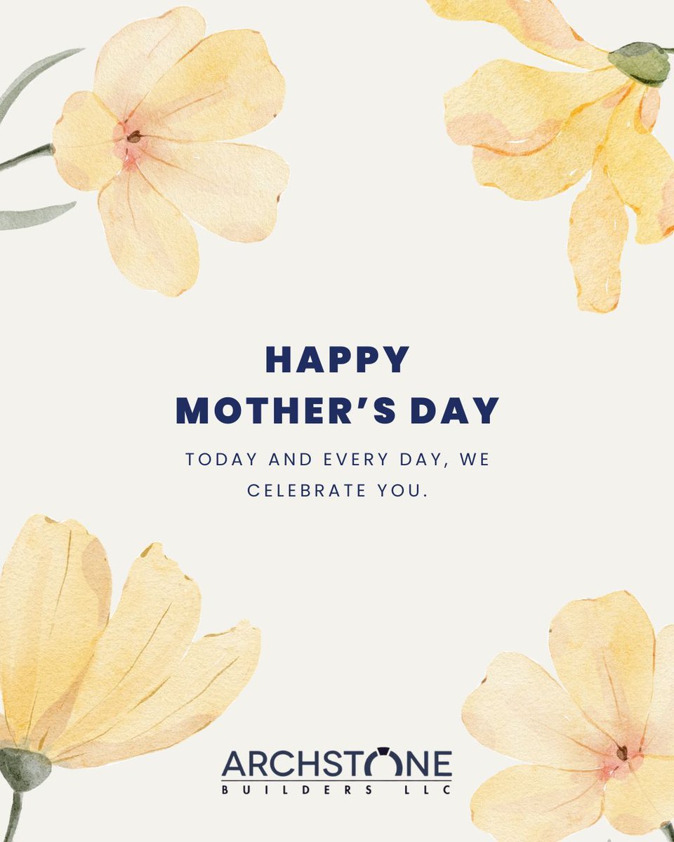 ArchstoneBuild3's tweet photo. Today, we recognize and celebrate all the amazing mothers. Happy Mother’s Day from Archstone Builders. 

#MothersDay #HappyMothersDay #ArchstoneBuilders https://t.co/dFQkJSK9BB