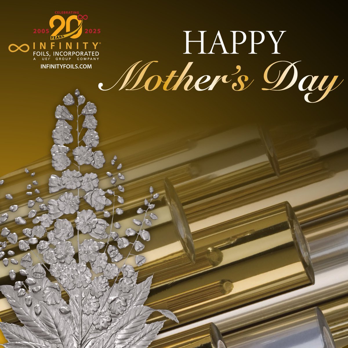 InfinityFoils's tweet photo. At Infinity Foils, we believe in the power of making things shine— and no one does that better than the moms who inspire us every day. From all of us at Infinity® Foils, Happy Mother’s Day! https://t.co/E8xsCryP32