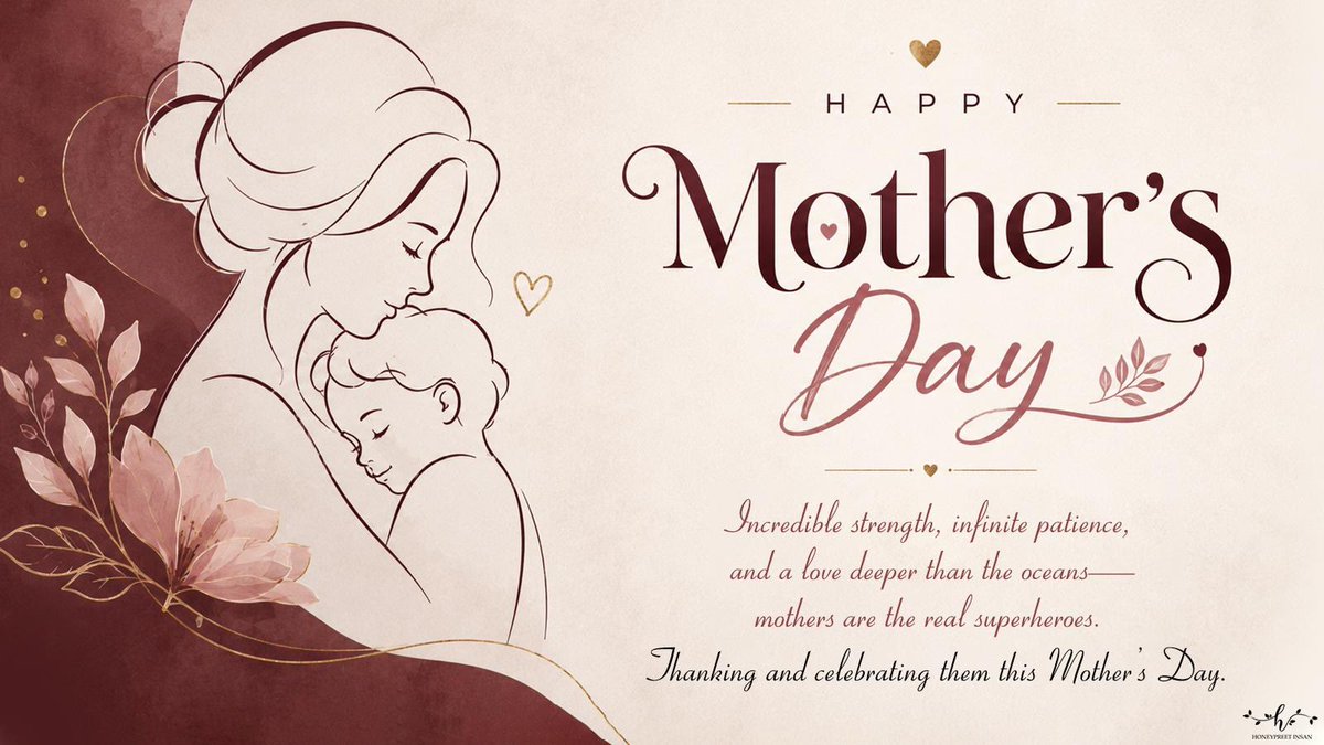 Preeti9997's tweet photo. Celebrating and honouring all mothers and mother-like figures.
Your efforts, dedication, and sacrifices nurture the next generation and lay the foundation for our nation’s future.
Happy Mother’s Day! https://t.co/tMOkA1tr02