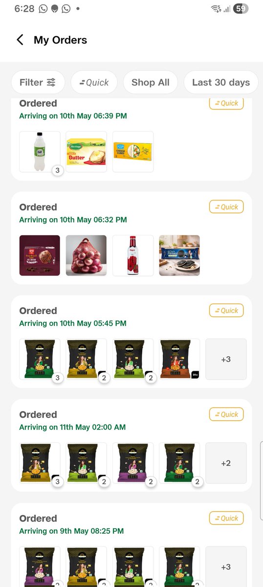 nits_ag's tweet photo. @JioMart_Support @instamart_it @letsblinkit quick orders placed since yesterday and getting none delivered. Is this how you plan to compete with Swiggy Instamart, Zomato blinkit in this age of quick commerce in Pune? The only thing that has remained constant is the status ordered https://t.co/r9ICA30jNl