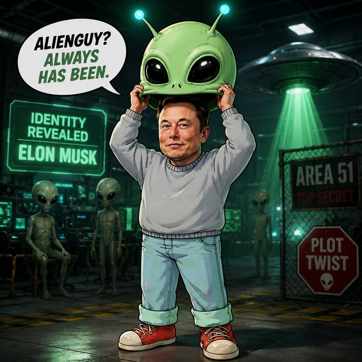 justanalienguy_'s tweet photo. ALIENGUY IS ELON ? 👀 https://t.co/f01TVP3JSS