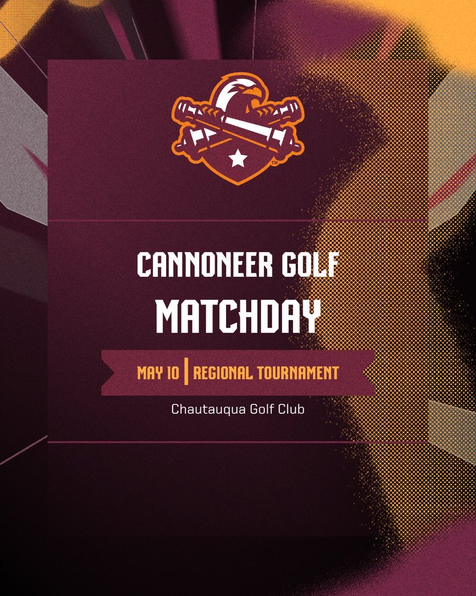 CANNONEERS's tweet photo. MATCHDAY‼️

Cannoneer Golf tees off at 12 for the Regional Tournament

📍 Chautauqua Golf Club
🕐 12 PM https://t.co/7L3TbXCSq1