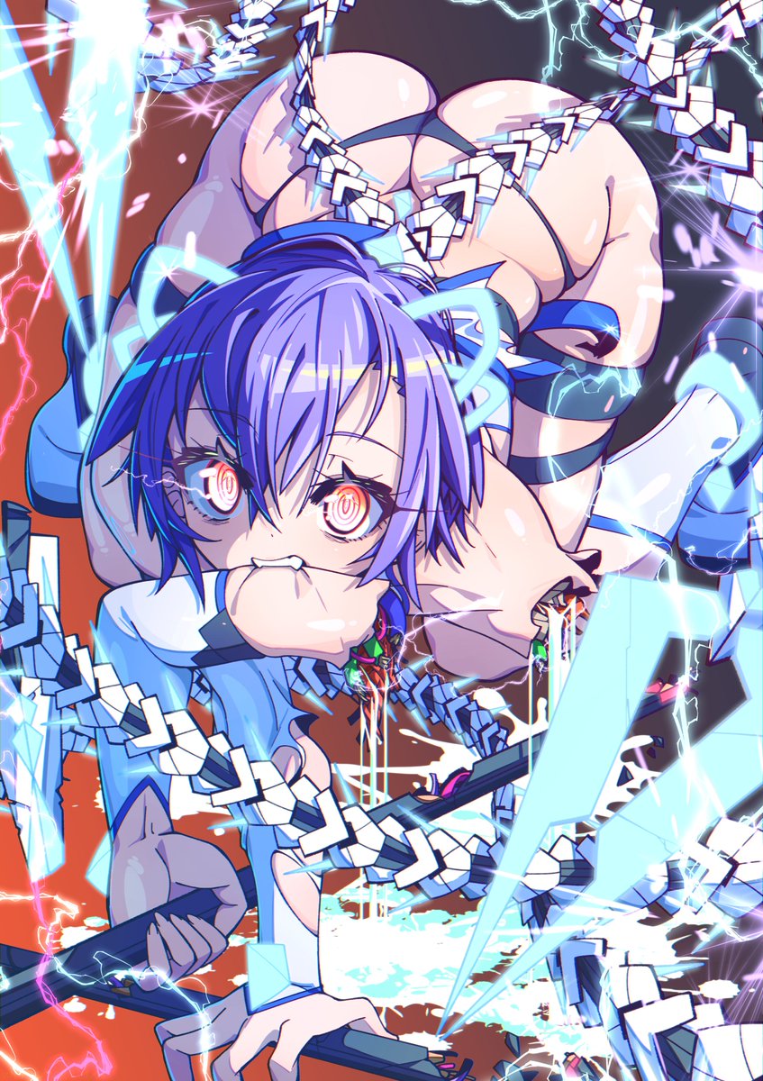 kakasi8922's tweet photo. オリキャラメカ娘
破損描写練習。ボロボロなのに闘志がギラギラしてるの好き。
循環液が白いのはエイリアン２のビショップリスペクト https://t.co/t7D3U25QDp