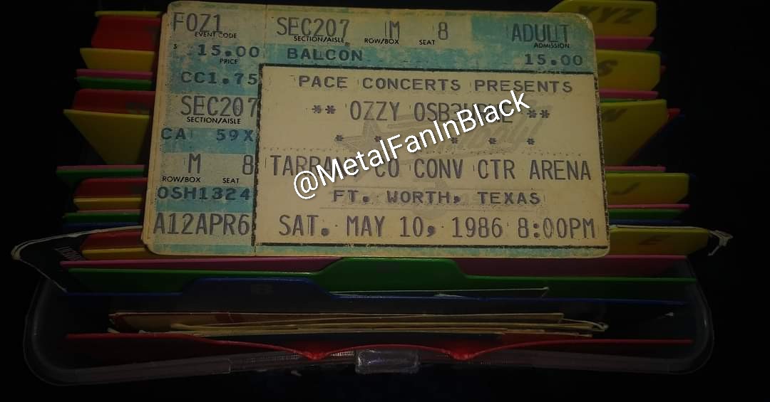 MetalFanInBlack's tweet photo. 40 years ago today,I went to see @OzzyOsbourne in concert over at the @FWConventionCtr . He had this up and coming band called @Metallica open up the show. RIP Ozzy,Randy and Cliff https://t.co/jBMBU6CIvb