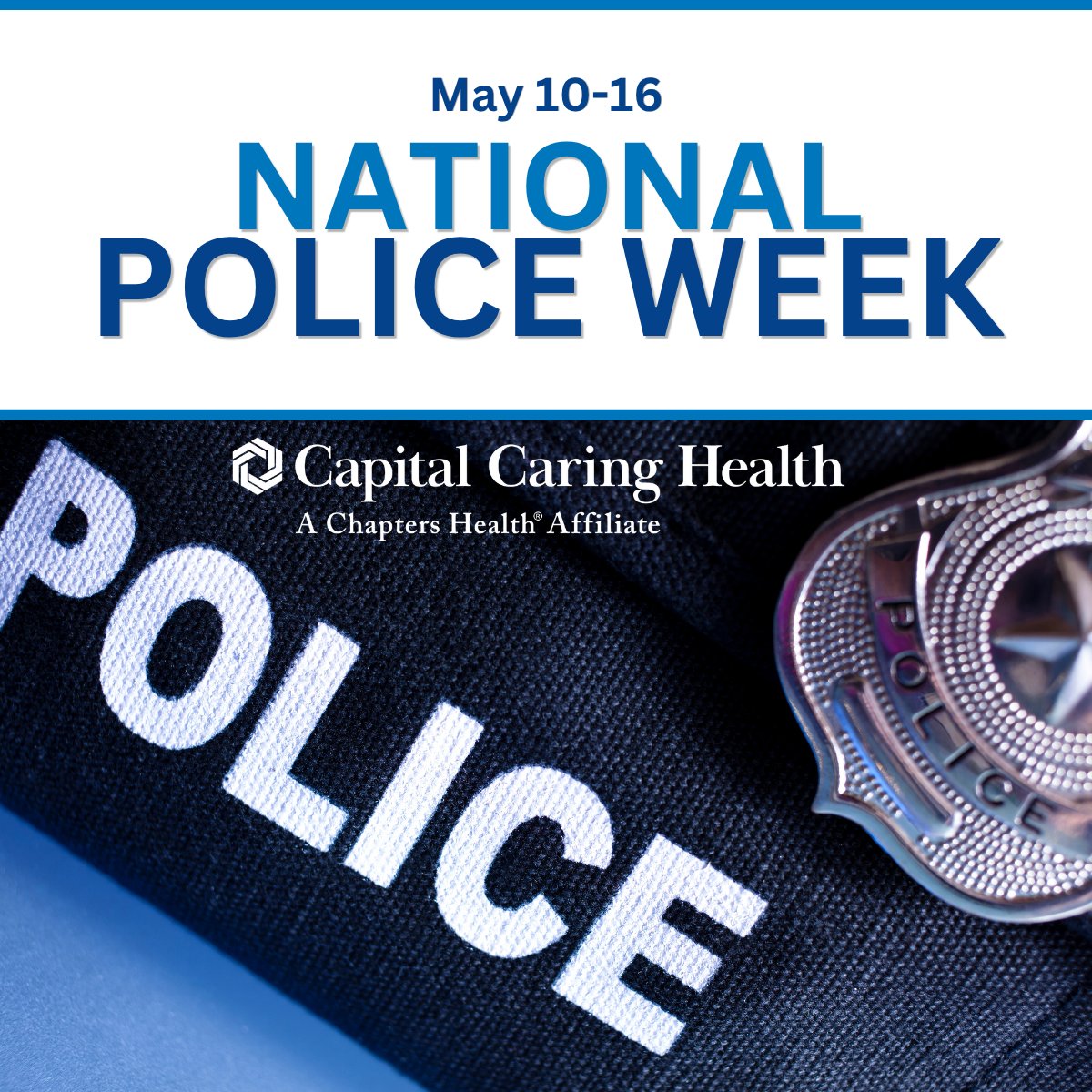CapitalCaring's tweet photo. During National Police Week, we’re grateful for the officers who support our communities every day. Thank you for your dedication!

#PoliceWeek #LawEnforcement https://t.co/XfkFSdRitF