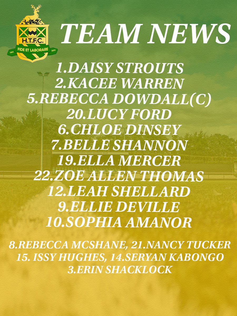 TEAM NEWS

Here’s how we lineup for the cup final 🏆

#OneTeamOneTown🟡🟢🦌