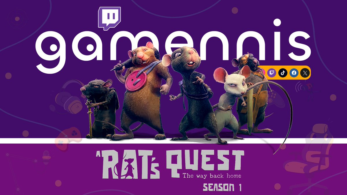 gamennis's tweet photo. Hoy estaremos con el indie A Rat's Quest: The Way Back Home - Season 1 https://t.co/2pAq8RfJbl. ¡Únete a la tripulación del stream! #twitch #stream #gamennis #indiegames #storebound #aratsquest https://t.co/jujBLX7dlo