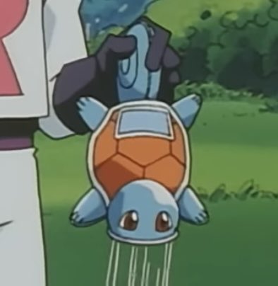 this squirtle themed watering can from the anime is so cute