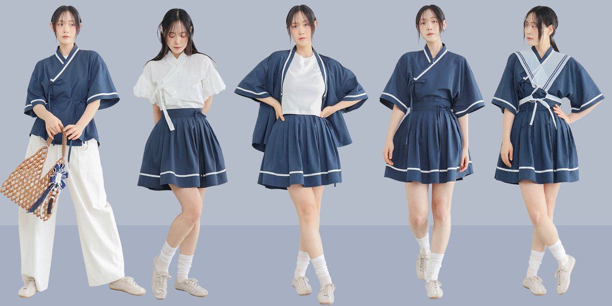 intersectionYnI's tweet photo. 26 마린 시리즈 프리뷰 🌊 

바당 저고리, 허리치마로 제안하는 다양한 여름 코디중에 어떤 룩이 제일 마음에 드시나요? 🔍 https://t.co/xMB19YHTn4