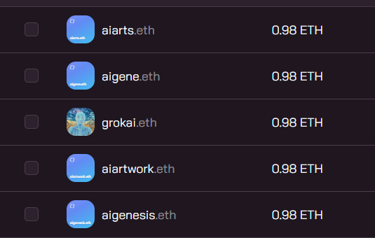 HaithamMoussa2's tweet photo. GM β
Check out these .eth #ensdomains
Bid now /Buy Now
ππππ
GrokAI
Aiarts
Aiartwork
Aigene
Aigenesis
and more..
Like
Repost
πβ€οΈπ
#ENS #Web3 #AI #ETH #Ethereum #grailsapp #ensvision https://t.co/PA4WxCoadB