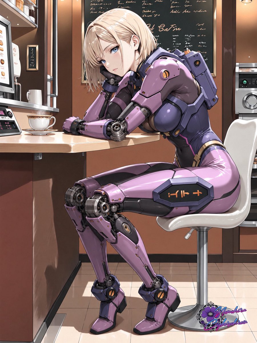 こんばんは♪
お見掛けしたので参戦させていただきます🙇

#AIメカサンデー
メインテーマは「ロボ娘/メカ娘の日常」
サブテーマは「パステルカラー」

アロマ会場：紫色
