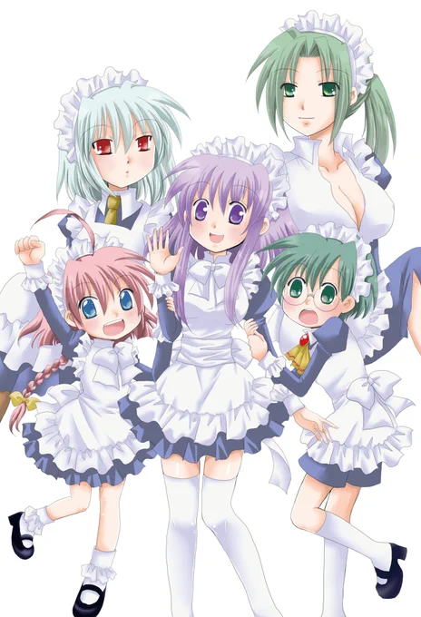 昔の絵ですがメイド達を
