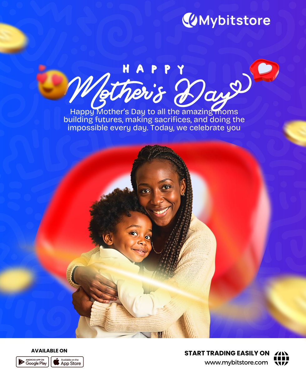 mybitstore's tweet photo. Happy mother's day 🌺 😊 #MothersDay #Mybitstore #trending #crypto https://t.co/YL9SxLdb0G