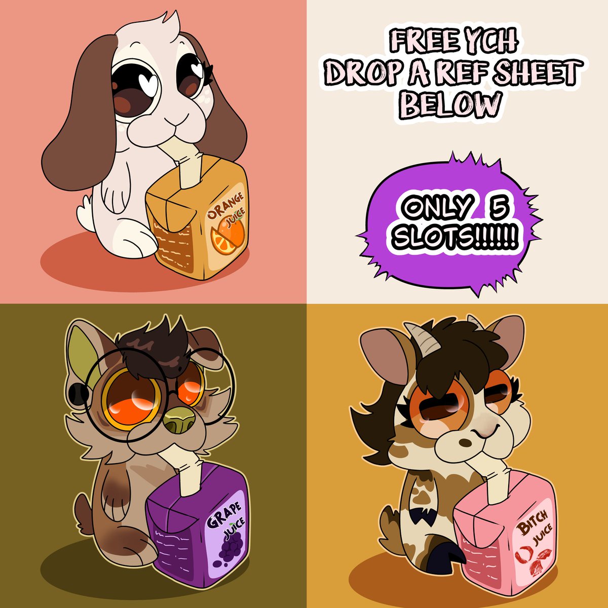 Interaction post of the week!!!

Drop your ref sheet and any juice