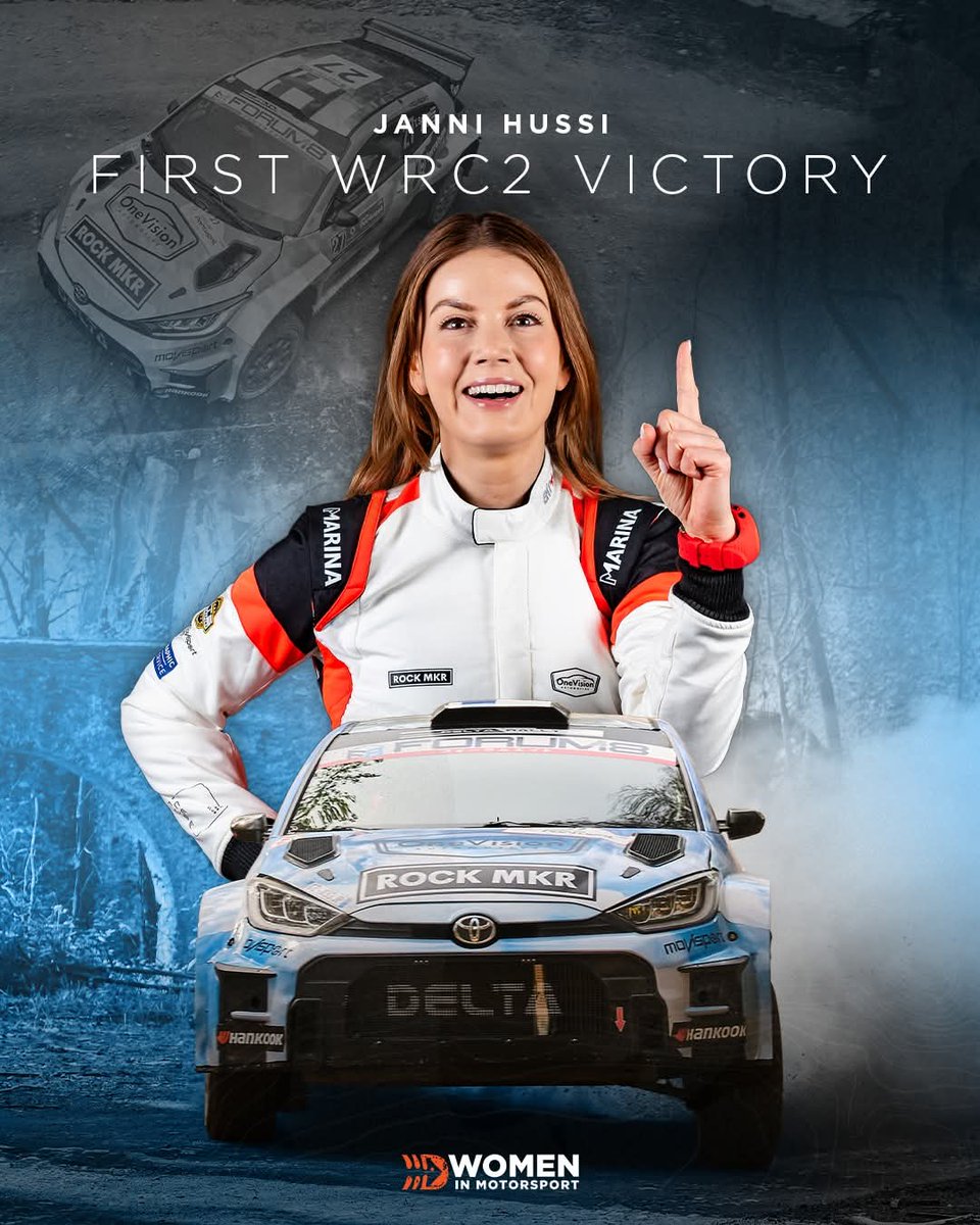 SaariJarno's tweet photo. 🏆 Janni Hussi 🇫🇮 is the first woman to take the top step in WRC event since Enni Mälkonen (WRC2) and Francesca Maior (WRC3) at Acropolis 2024. https://t.co/RR8jAynguk