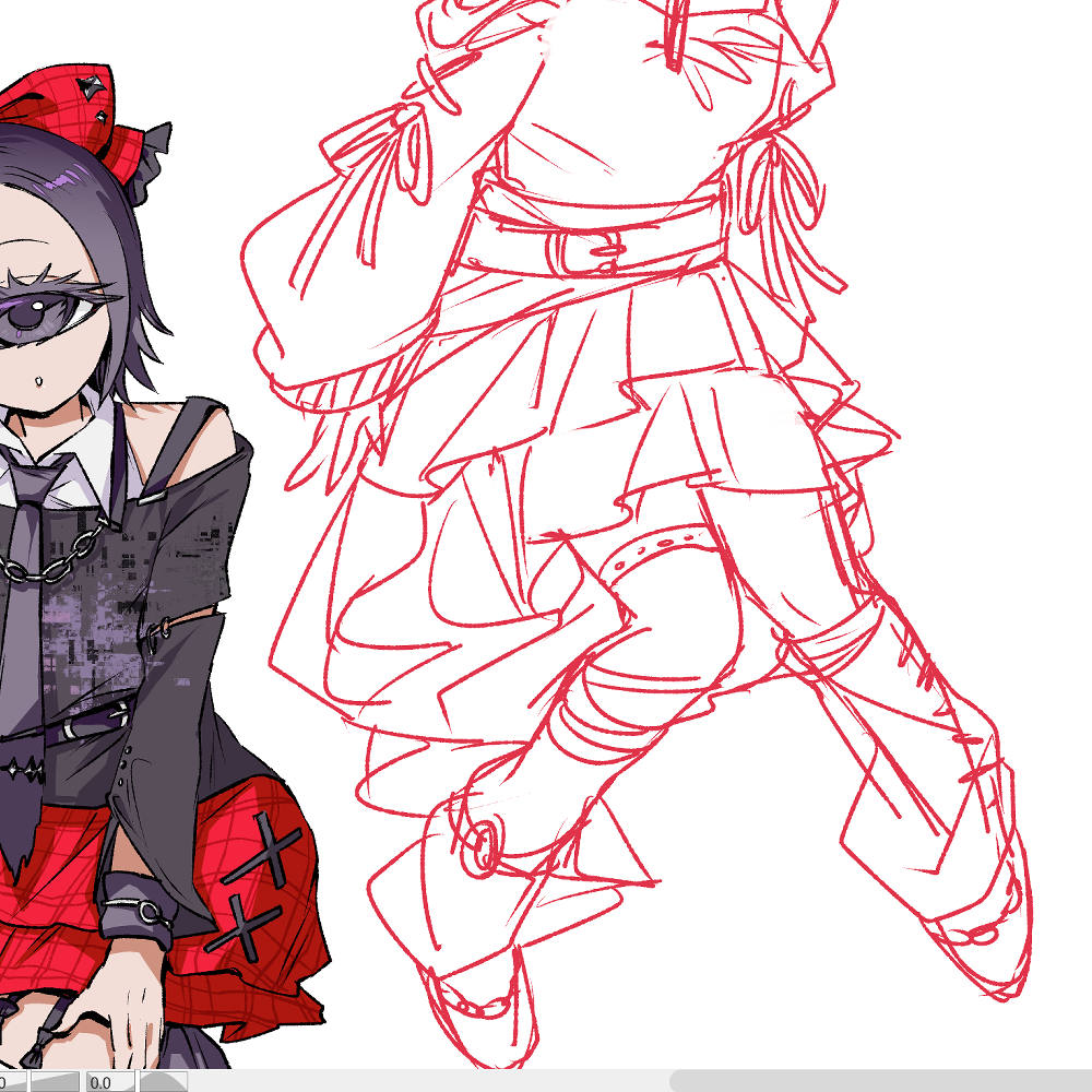 oeuo_uo's tweet photo. wip 下書きで土日がおわってしまった―—　しかも服のデザインもうちょっとこねくり回したい https://t.co/3VMPS0kdFP