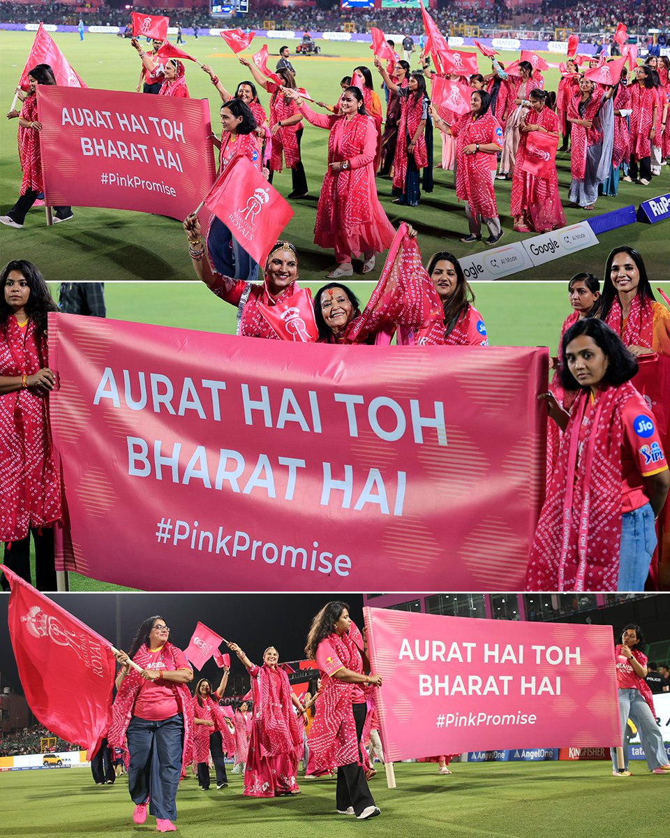 rajasthanroyals's tweet photo. About last night during our Pink Parade, for the women of Rajasthan for our #PinkPromise 💗 https://t.co/qbIcPEO7s9