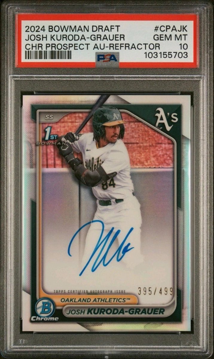 vicscards's tweet photo. @cardboardbst @GLENNderson1 JKG PSA 10s

Yellow - $350
Blue wave - $185
Refractor - $125

*prices based on true green 10 that went for 200 and base that went for $80, open to offers! https://t.co/VtGKlBTJB4