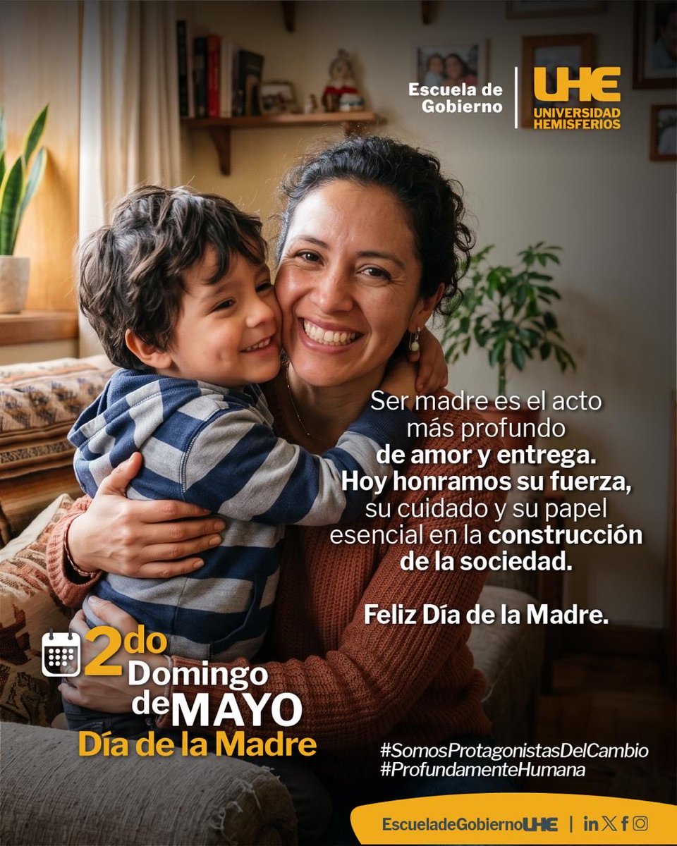 escuelagob_UHE's tweet photo. Hoy celebramos a quienes hacen del amor ❤️su mayor legado.

#FelizDíadelaMadre a todas las mujeres que, con su entrega, fortaleza y ternura, dejan huellas eternas en sus familias y en el mundo. 💐

#SomosProtagonistasDelCambio

@uhemisferios
#ProfundamenteHumana https://t.co/LVBq3dpq7p