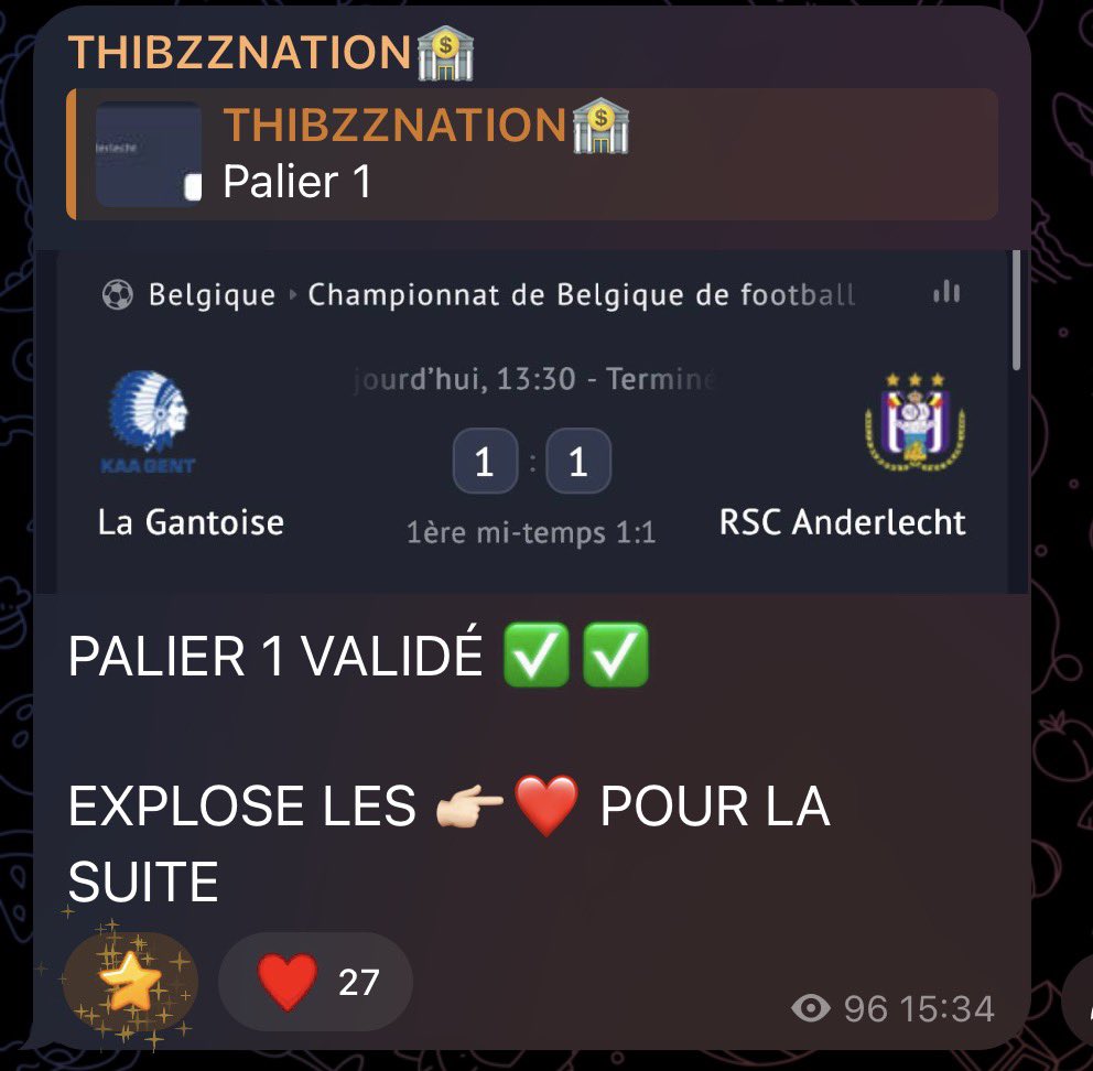 ThibzzPronos's tweet photo. PALIER 1 VALIDÉ 🤑✅

100€ -> 140€ ✅
140€ -> ?⌛️

Rejoins le canal pour la suite de la montante ➡️ https://t.co/MbCgVlBiBP https://t.co/XHZmkZhSNE