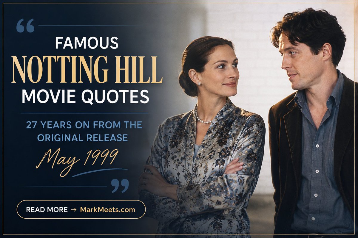 MarkMeets's tweet photo. Notting Hill remains one of the most quoted romantic comedies ever made. We revisit the most famous Notting Hill movie quotes 27 years on from its original May 1999 release 🎬👇
https://t.co/57Mw4WgyDt

#NottingHill #JuliaRoberts #HughGrant #90sMovies #RomCom #MovieQuotes #FilmFans #ClassicMovies #RichardCurtis #MarkMeets Beautiful Sunday