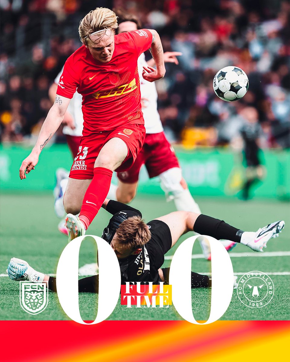 FCNordsjaelland's tweet photo. Der var masser af intensitet, men ingen mål - det ender 0️⃣-0️⃣ i dagens kamp ❤️💛
🔜 Nu venter der en gyser i Haderslev! 🔥
#sldk #FCNFCM https://t.co/RytTtIQNFv