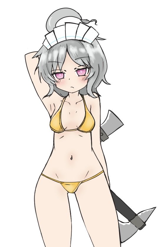 nightyasou_R18's tweet photo. [はらギャン]~金ビキニニブヤ~

季節が過ぎていますが、描きたくなりましたので。
はらギャンのメイドさんこと、ニブヤに金ビキニ着てもらいました。
#メイドの日 https://t.co/P5bJ8XXuZP