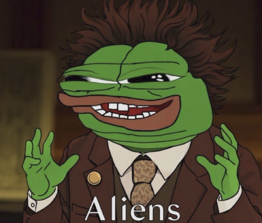 Fren_Pump's tweet photo. Aliens 👽 🐸 😆 

$FREN 

@Pumpfun 

#UFO https://t.co/hIgzLyVPkV