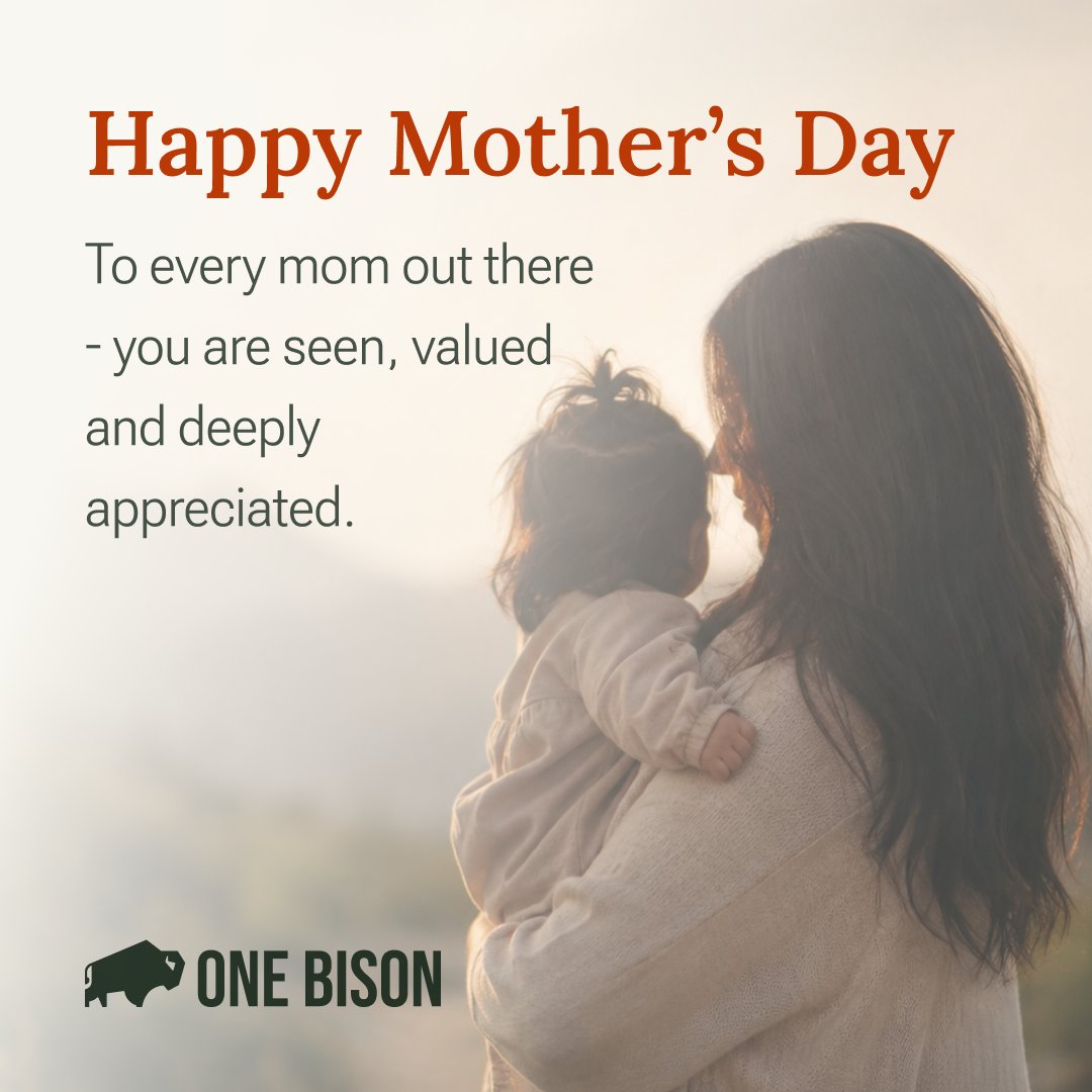 OneBisonUSA's tweet photo. There's no measuring what a mom gives, the early mornings, the quiet sacrifices, the love that never asks for anything back. Today is a small thank you for all of it. https://t.co/PQM6tC7xpF