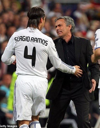 🚨 José Mourinho on Sergio Ramos’ leadership at Real Madrid:

"I remember one training session at Real Madrid… two players lost control after a hard tackle. Words were exchanged, tempers were rising, and for a few seconds it looked like the session would collapse."

"Before my