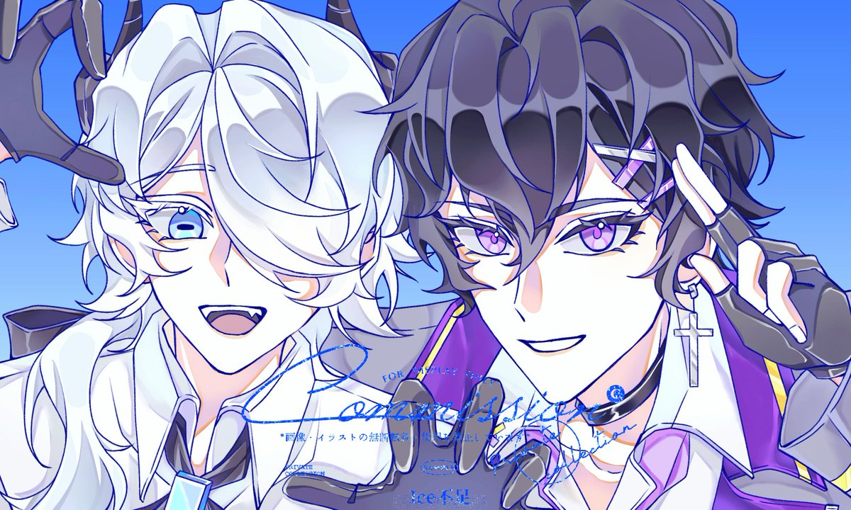 baize_meet's tweet photo. #oc
#originalcharacter 
#自设 
#太阳光水棱镜
很久没登录了，这是近期的画
太阳光水棱镜是打算用作这对cp的tag，是原创角色哦 https://t.co/v2HKmi1PEL