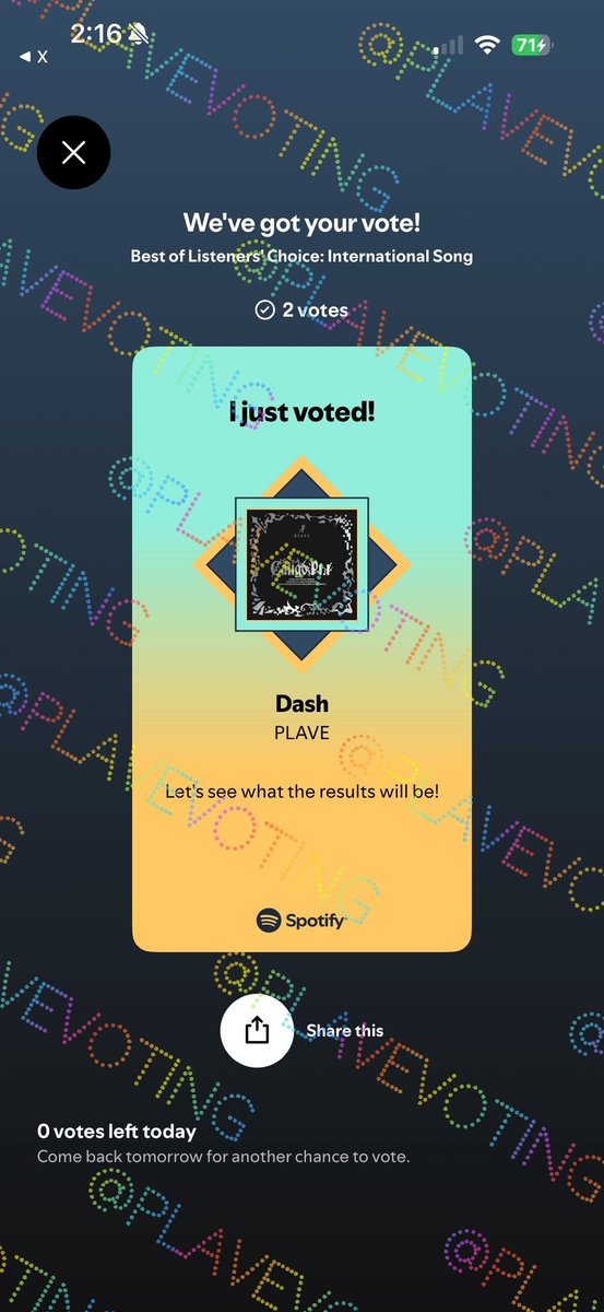 PLAVE Voting Log tweet media