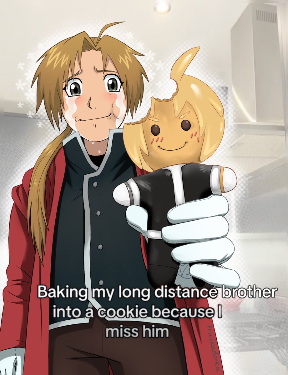 DFricska's tweet photo. Meme redraw🍪🌼
#FMA #FullmetalAlchemist 
#AlphonseElric #EdwardElric https://t.co/nAyzfMmT4u