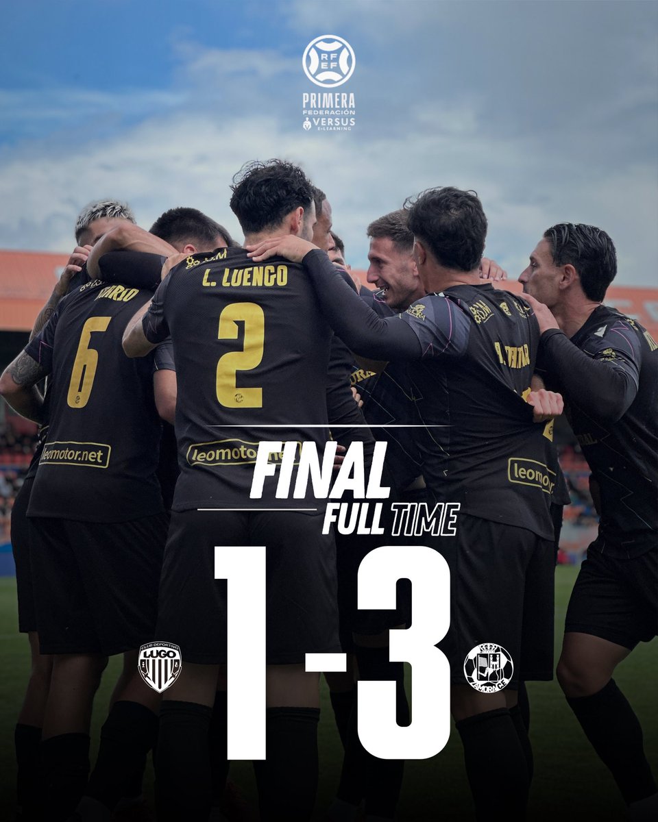 JORNADA 36⚽️| 

⏰ | 90’ | FINAAAAAL FINAAAAL DEL PARTIDOOO

<a href="/CDeportivoLugo/">Club Deportivo Lugo 🪓</a> 1 🆚 3 <a href="/ZCFoficial/">Zamora CF</a> 

💥 Primera Federación

🏟 Anxo Carro  

#VamosMiZamora