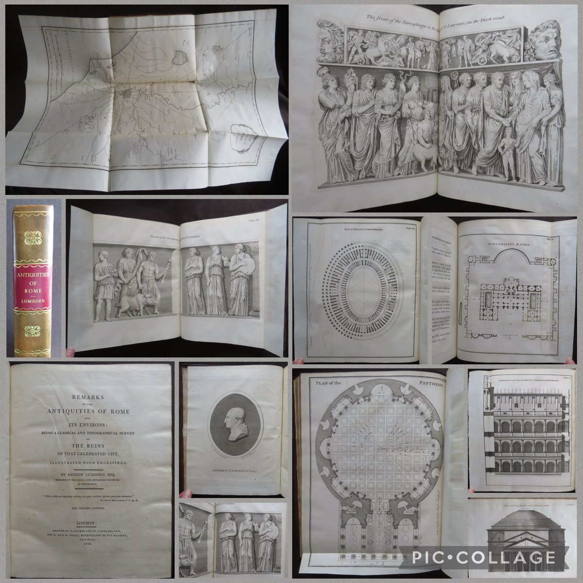 wisdompedlars's tweet photo. ANTIQUITIES ROME 1812 CLASSICAL TOPOGRAPHICAL SURVEY Engravings LUMISDEN Maps
#books #antiquarian #19thcentury #rome #Italy #history #antiquities #topography #engravings #maps #bookauction https://t.co/d3LQkLmSP0 https://t.co/dVkk3GsLZX