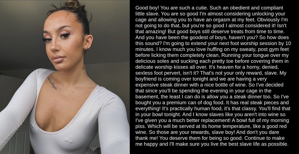 Good boy!

Femdom Mistress Domme Findom Financial Domination Humiliation Fetish BDSM Slave Chastity Loser Cuckold Extreme Fantasy