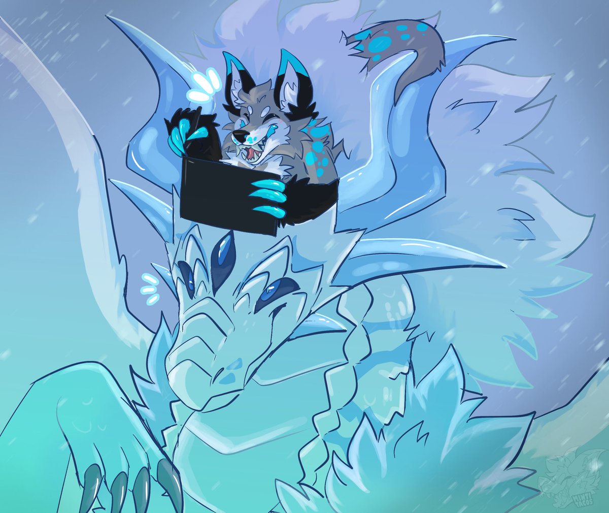 MintiMaws's tweet photo. MUCH FLOOF!! Reward for @FireFrenzy4ever !! 💙🩵

Commissions will be opening soon, keep an eye out! 👀 https://t.co/SUEzARTRrc