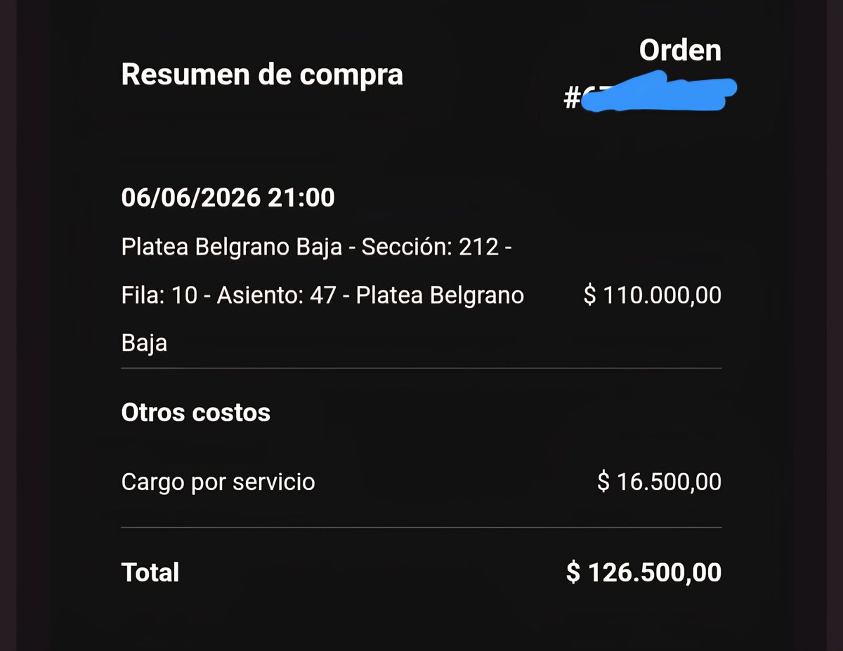 VENDO UNA ENTRADA PARA LALI EN PLATEA BELGRANO BAJA AL PRECIO QUE LA COMPRE 💳

#Lali #River #Entrada