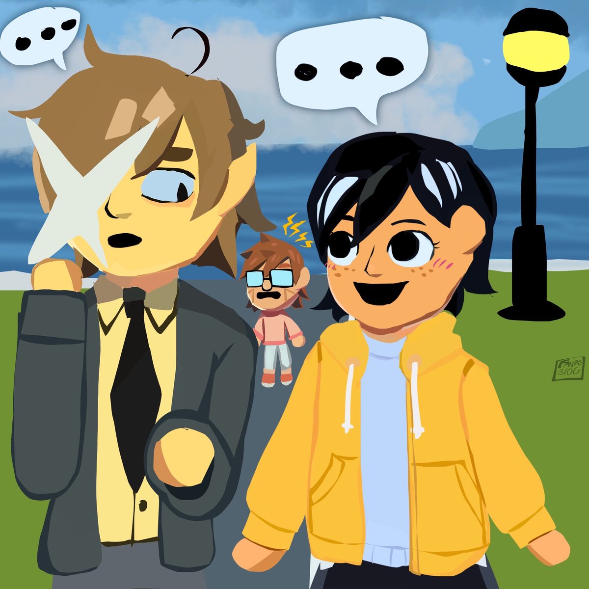 fanta_blog's tweet photo. I forgot to post here 
Have some Tomodachi life living the dreams drawing. [using lasso fill] 
#tomodachilife #GravityFallsAU #millcipher #nebulaau #cosmocombo #colleenshifter #kodabill https://t.co/NhRPR5GYsi