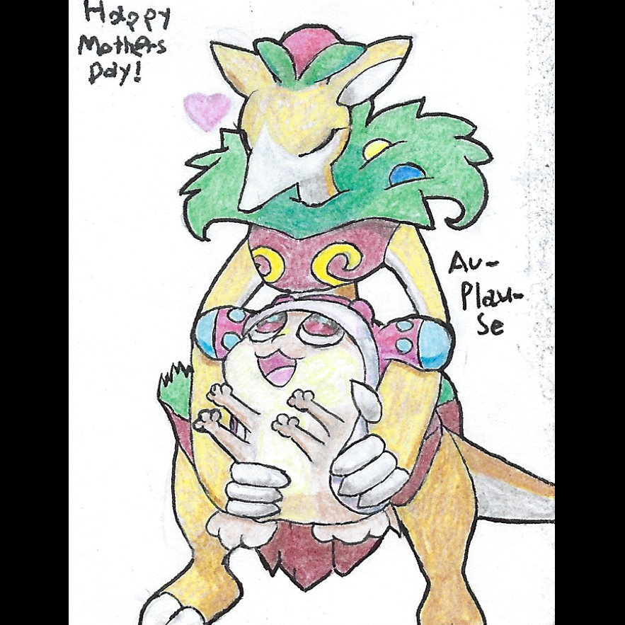 AuPlau's tweet photo. Happy Mother's Day. I made this picture of Snugooi and Matherna for @Lockstin and romelle_sprites (ig) #fakemon #pokemon #lockemon #fanart #mothersday #art #illustrationㅤ https://t.co/o5q8xQ6tET