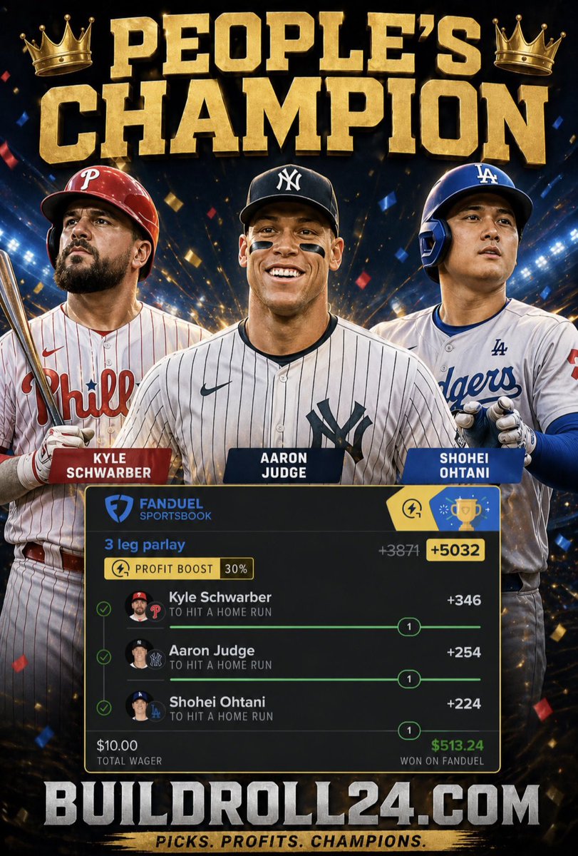 BuildRoll24's tweet photo. Excited to announce my partnership w/ @BallparkPal 

Use promo code: BuildRoll24 when signing up w/ them to get $5 OFF the remainder of the season. 

We use their data daily to handicap our home run parlays. 

They’re the best in the business &amp; keep site updated. 

#Gambling𝕏 https://t.co/A2ab7brG9D