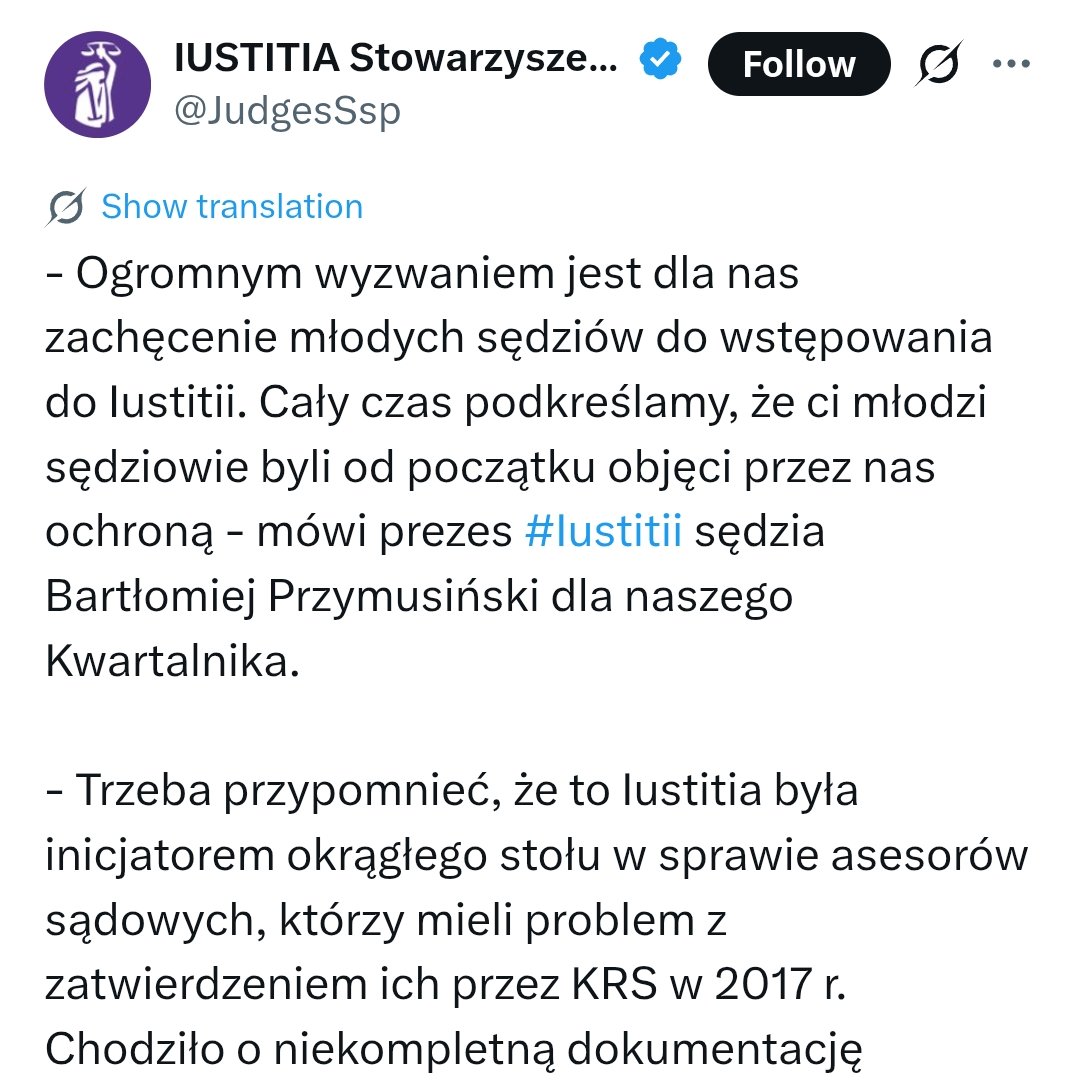 Dzioborog's tweet photo. Wątek o tym, jak w praktyce wygląda "ochrona", którą podobno objęła młodych sędziów 
@JudgesSsp https://t.co/ZHgNRX1cAy