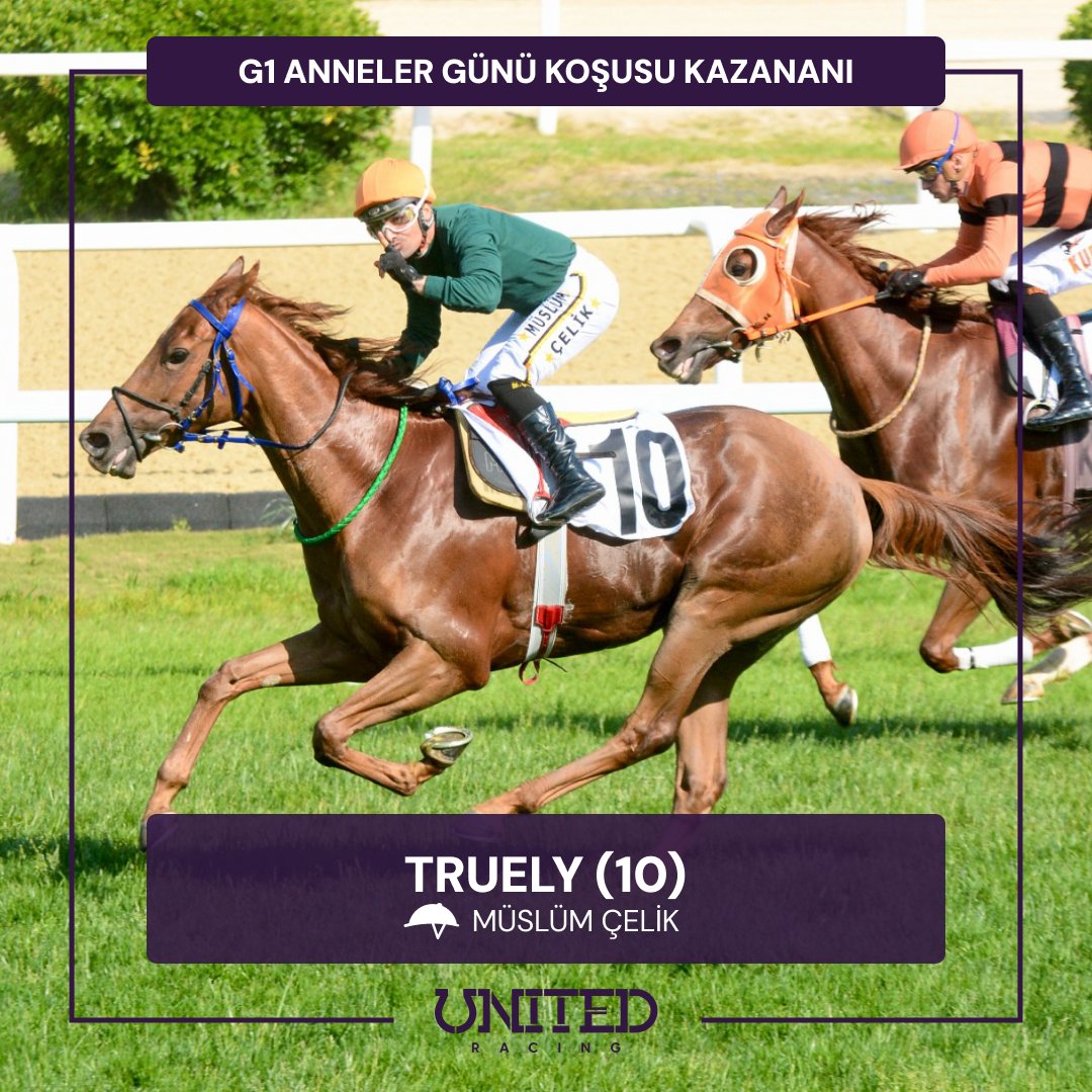 UNTDRacing's tweet photo. G1 Anneler Günü Koşusu kazananı:  

Truely &amp; Müslüm Çelik. https://t.co/RbhIjXB0pa