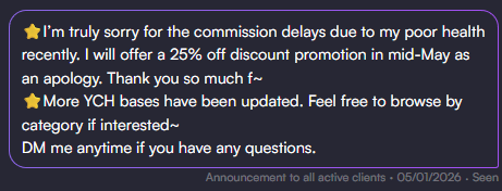 QTHanasaki's tweet photo. The previously promised commission discount is still valid and will be rolled out on each platform one by one. 🐱
Please send your character details to the email: qt-qingqiu@foxmail.com. 
Thank you so much for your support!🥰
https://t.co/qzVzMEFGAG https://t.co/8FzhZ5ac5n