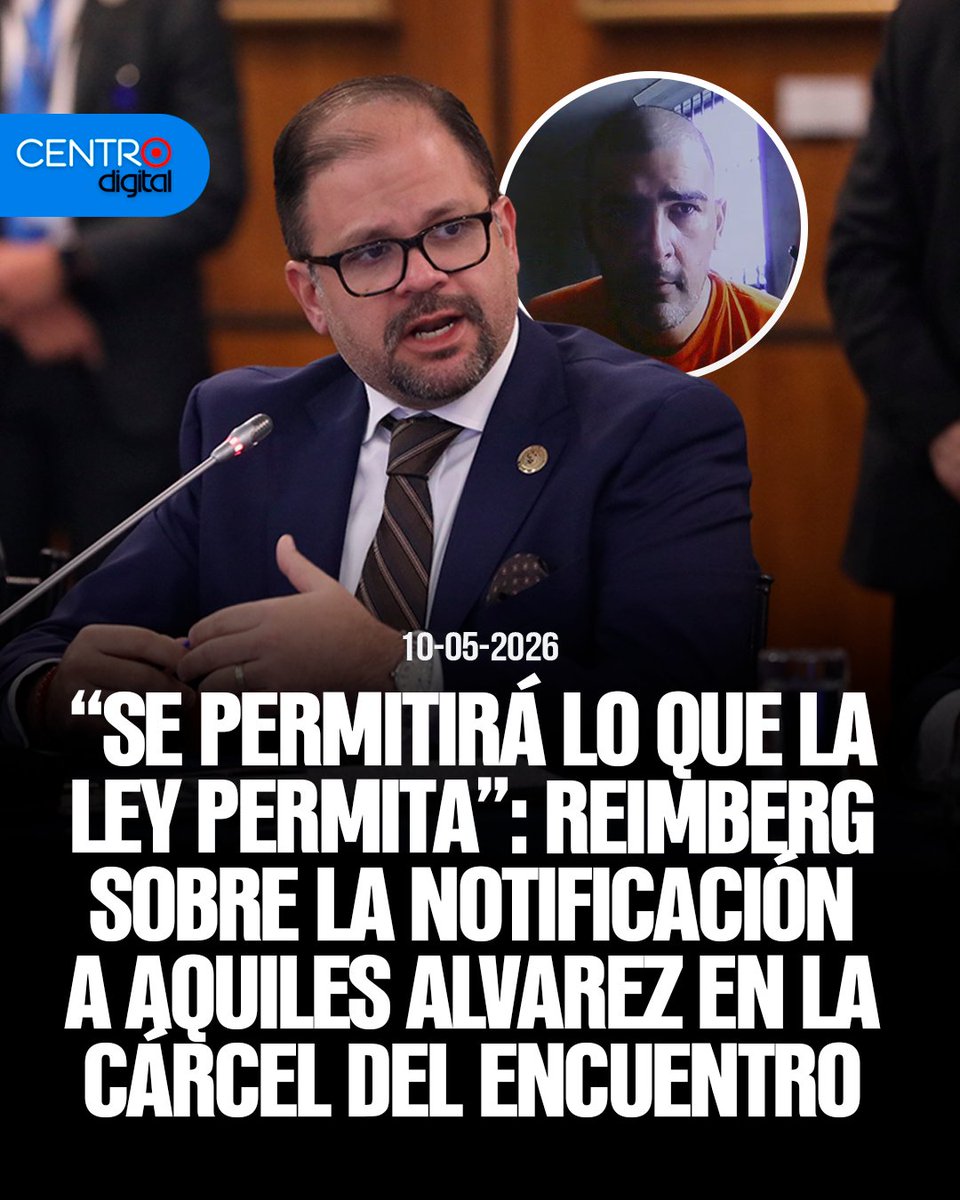 #ATENCION | “Se permitirá lo que la ley permita”, dijo John Reimberg a diario El Universo, sobre la posibilidad de que una comisión ingrese a la Cárcel del Encuentro para notificar a Aquiles Alvarez por el proceso de remoción en el Municipio de Guayaquil.
Los detalles ➡️